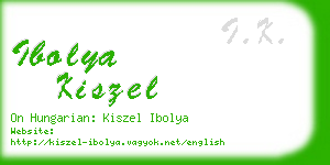 ibolya kiszel business card